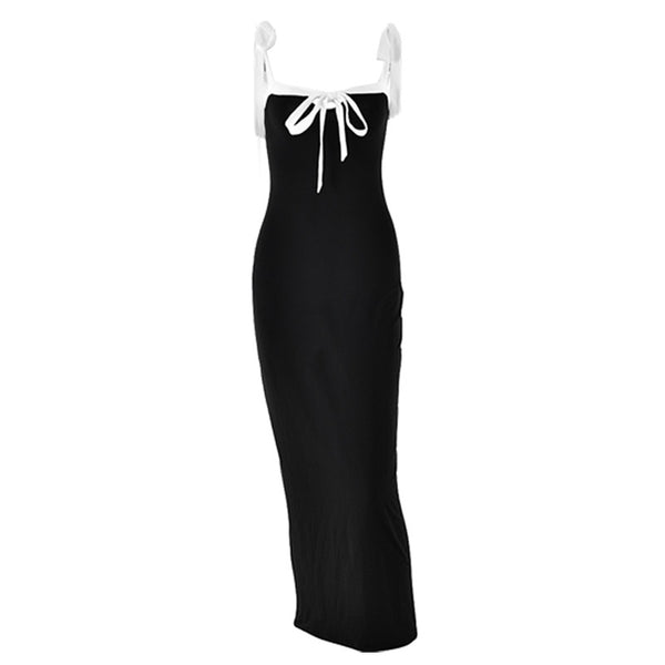 Robe longue dos nu à nouer soi-même 