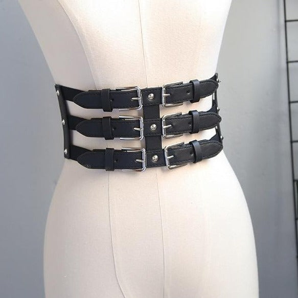 Corset à boucles superposées réglables par rivets