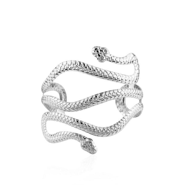 Manchette de bras réglable avec décor de serpent