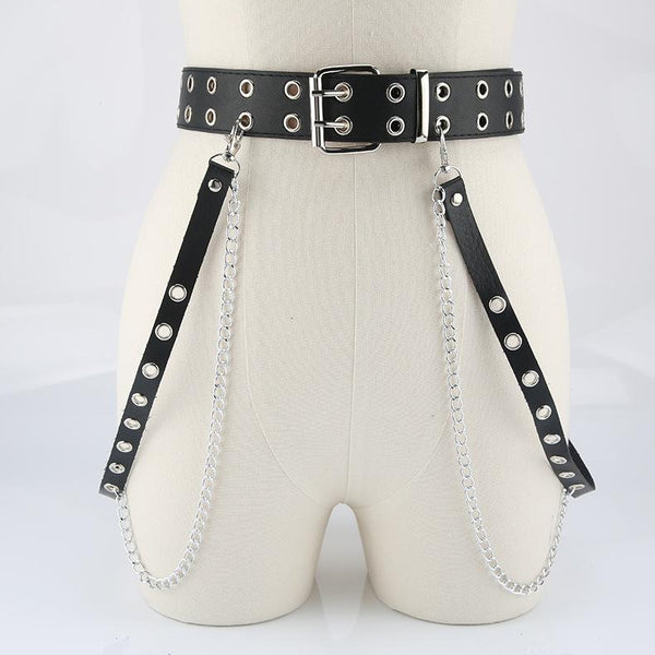 Ceinture à chaîne en métal réglable à plusieurs niveaux