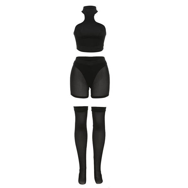 Ensemble pantalon dos nu uni avec licou et évidement 