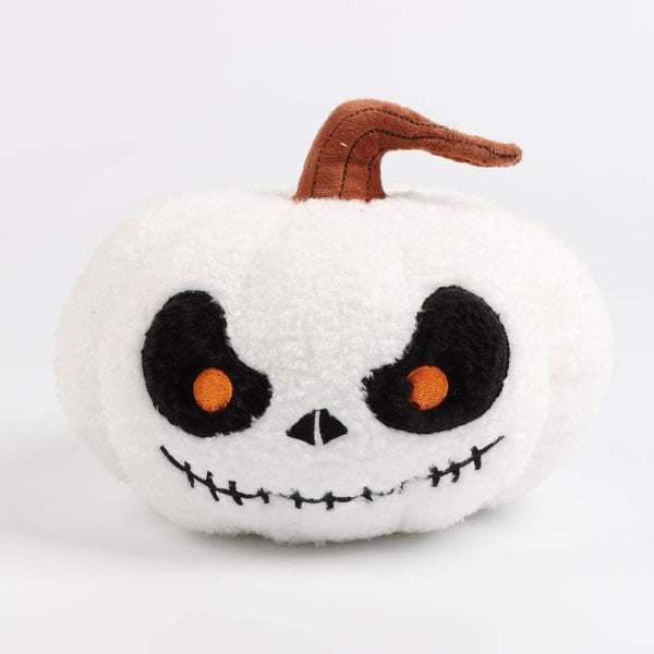 Peluche citrouille blanche maléfique d'Halloween 