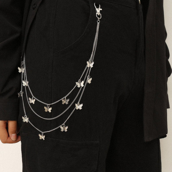Chaîne de taille superposée avec applique papillon 