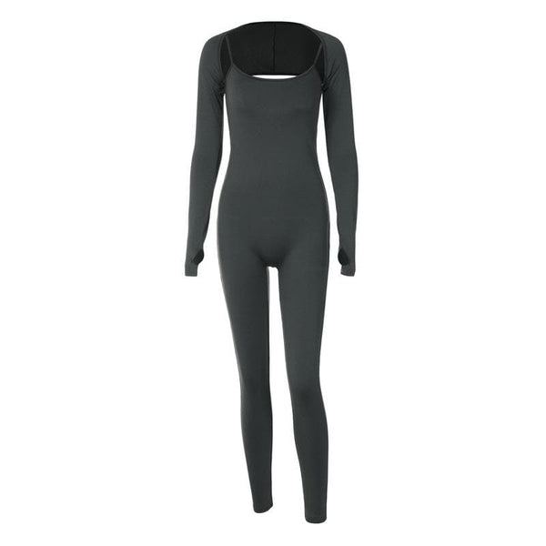 Combinaison camisole à manches longues et gants solides