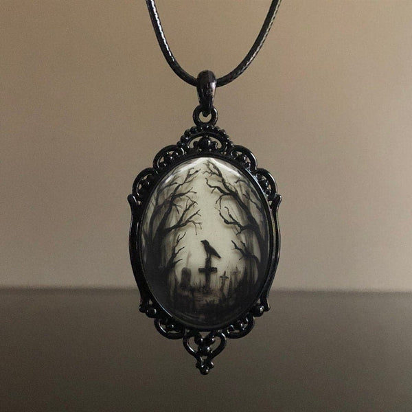 Stone pendant chain necklace